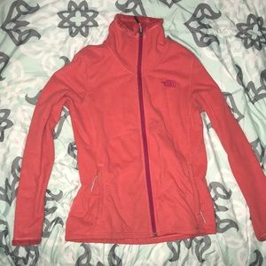 The North Face salmon colored jacket